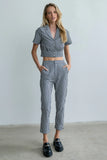 Madie Gingham Pants in Black