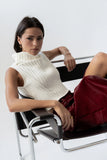 Timothy Sleeveless Sweater in Ivory