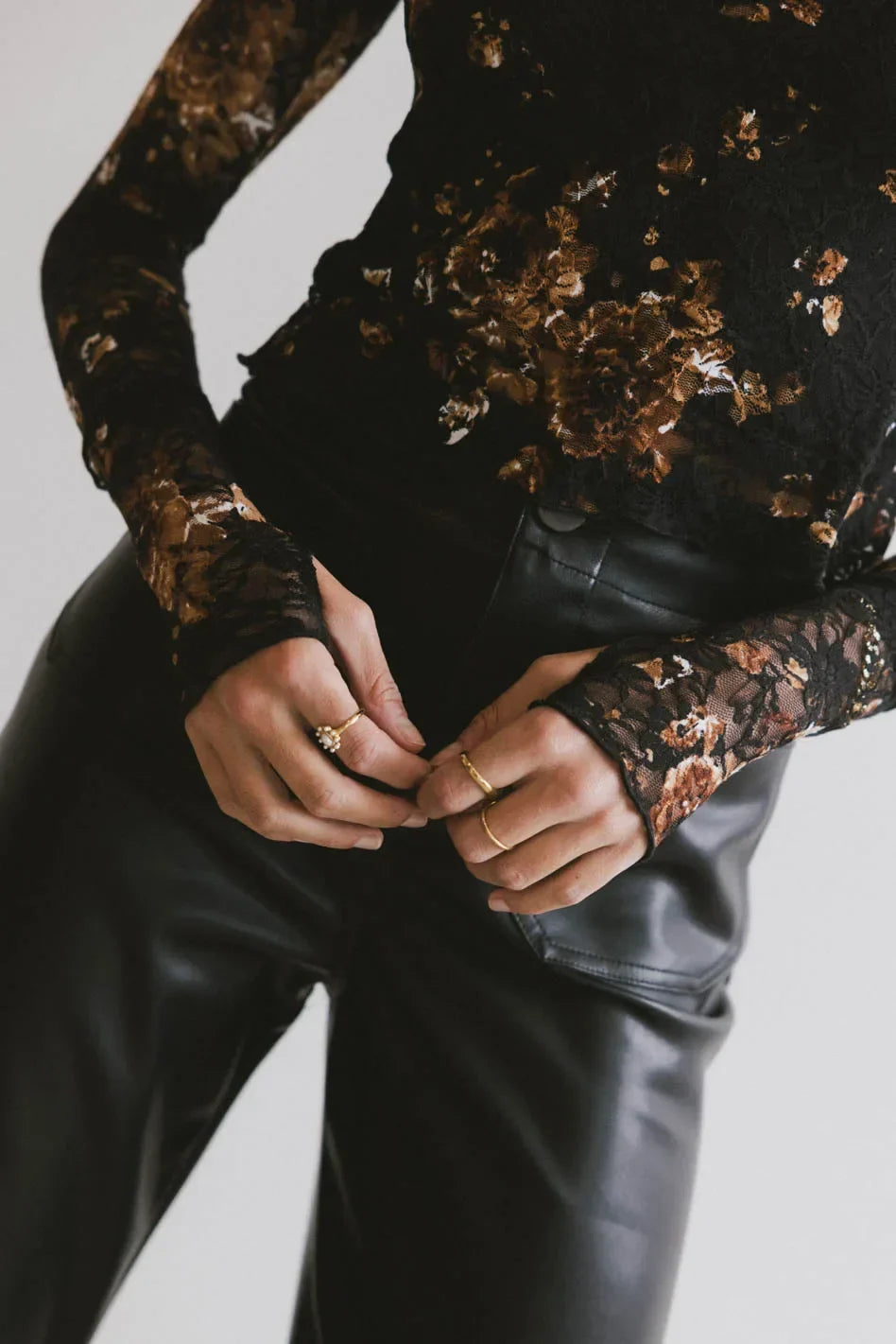 Davina Floral Lace Top FINAL SALE