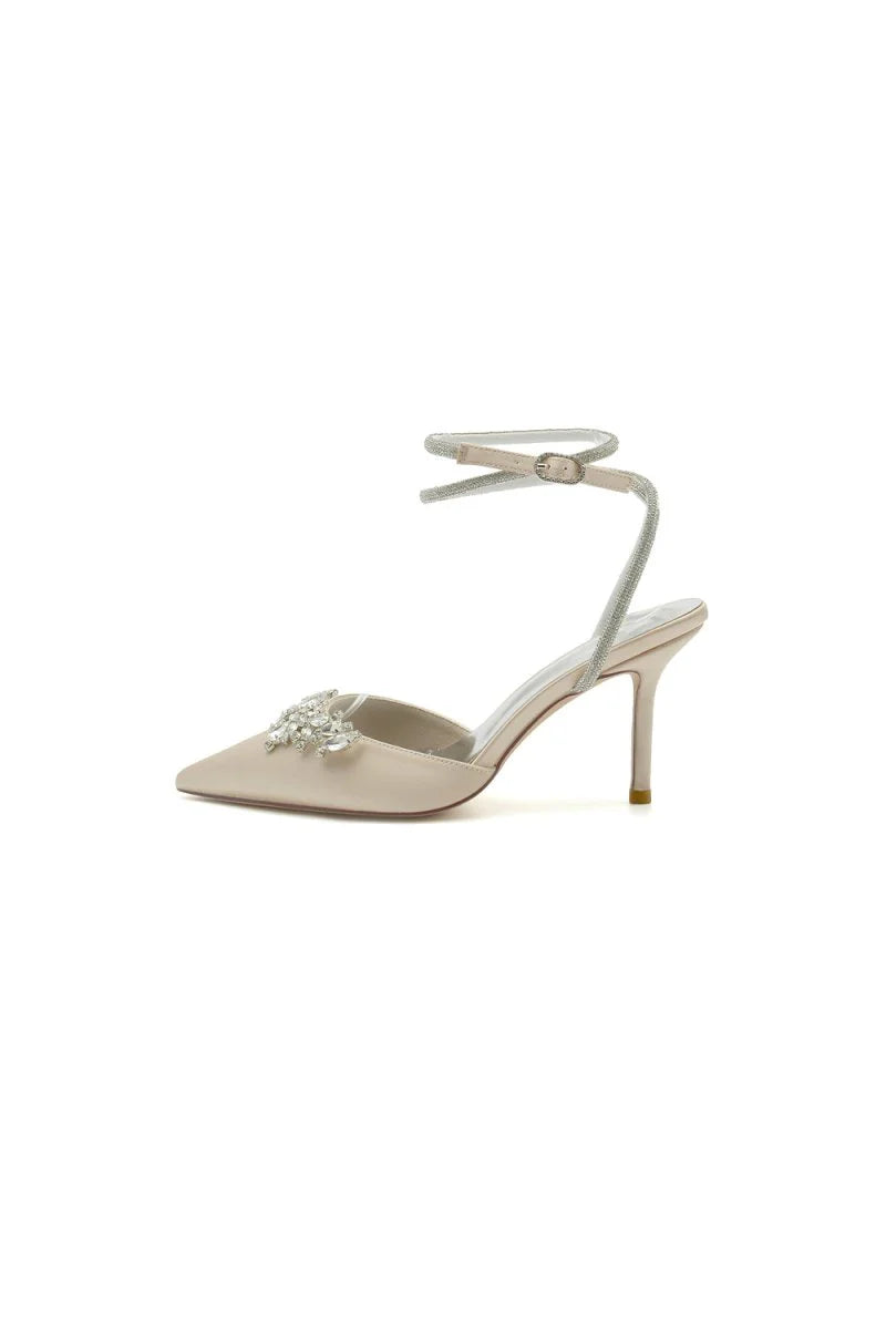 Rhinestone Pointed Toe Stiletto Heels