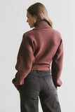 Gracelyn Turtleneck Sweater in Redbrown FINAL SALE