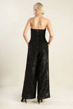 Sorelle Jumpsuit Black Sequin