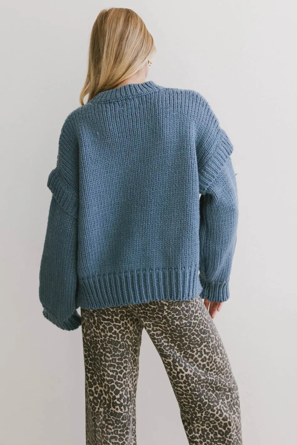 Josie Knit Sweater in Blue FINAL SALE