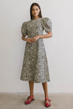 Campbell Denim Dress in Leopard FINAL SALE