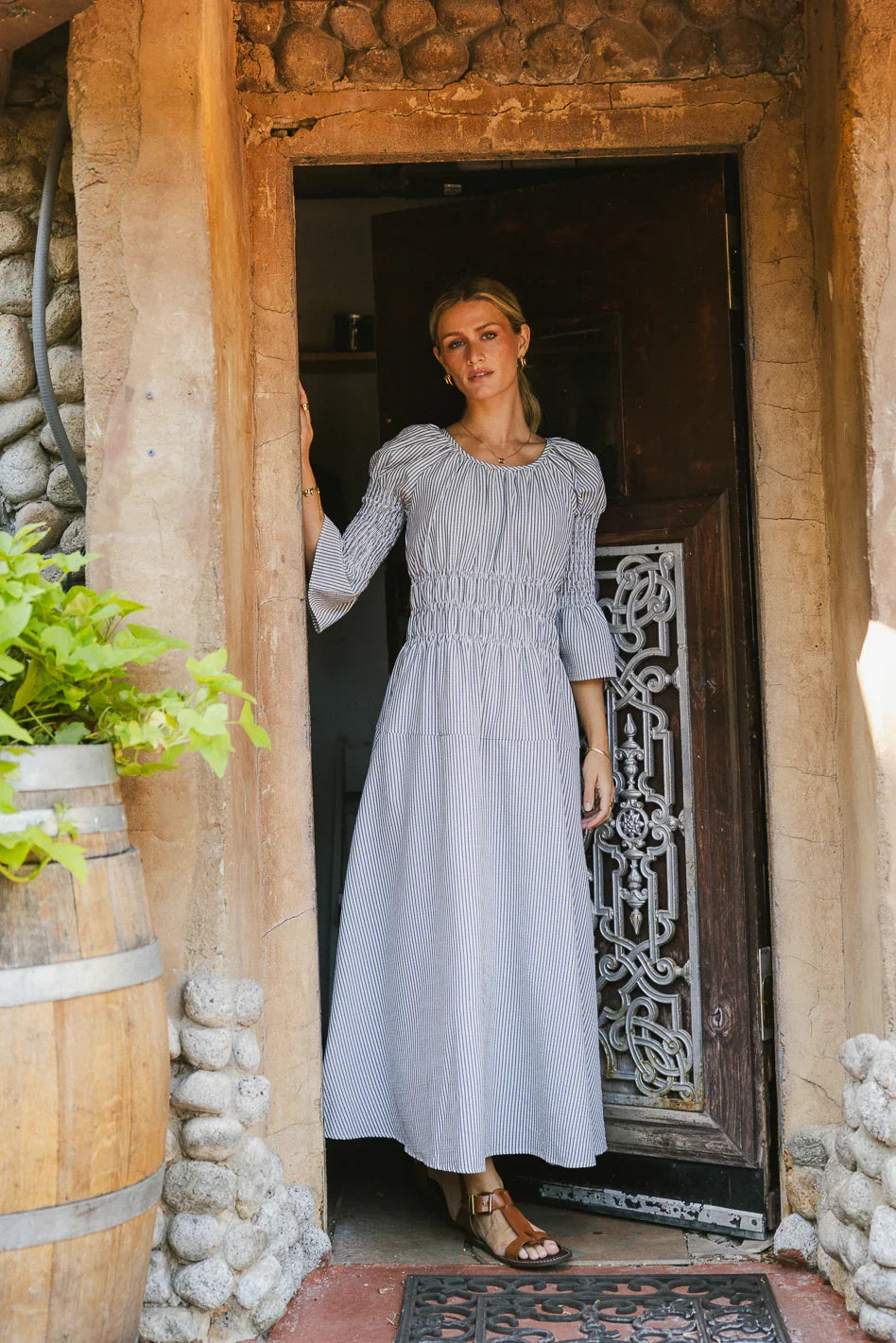 Kenny Stripe Smocked Maxi Dress FINAL SALE