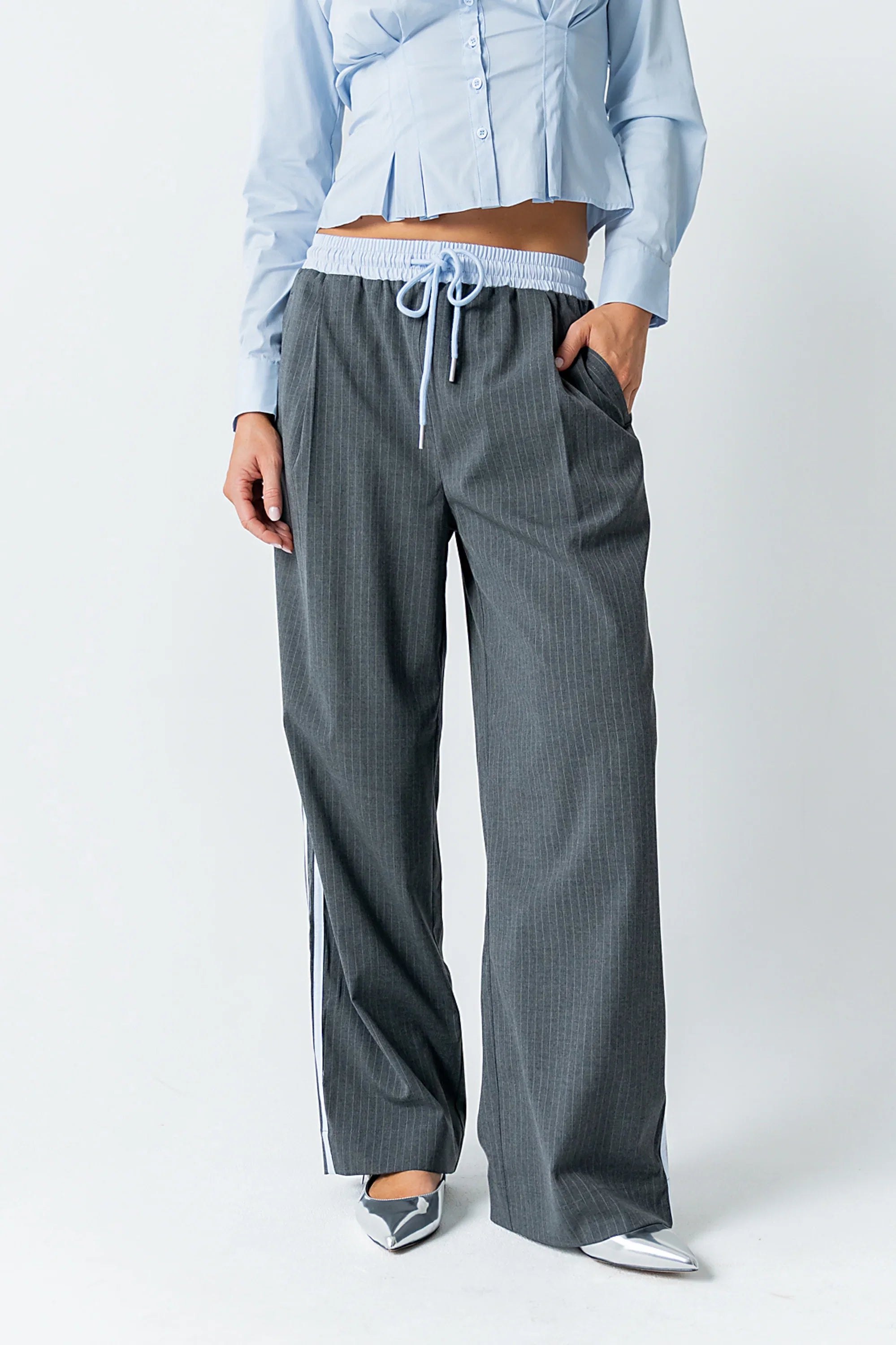 Connor Contrast Wide Leg Pants