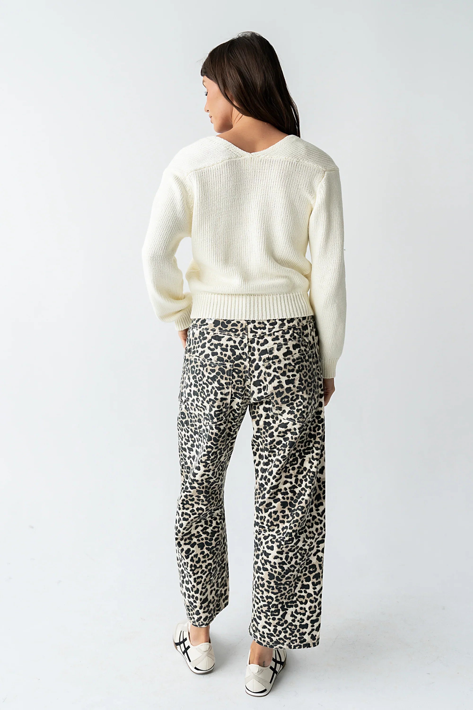 Jocelyn Barrel Jeans in Leopard