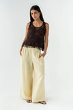 Kalani Crochet Tank Top in Brown