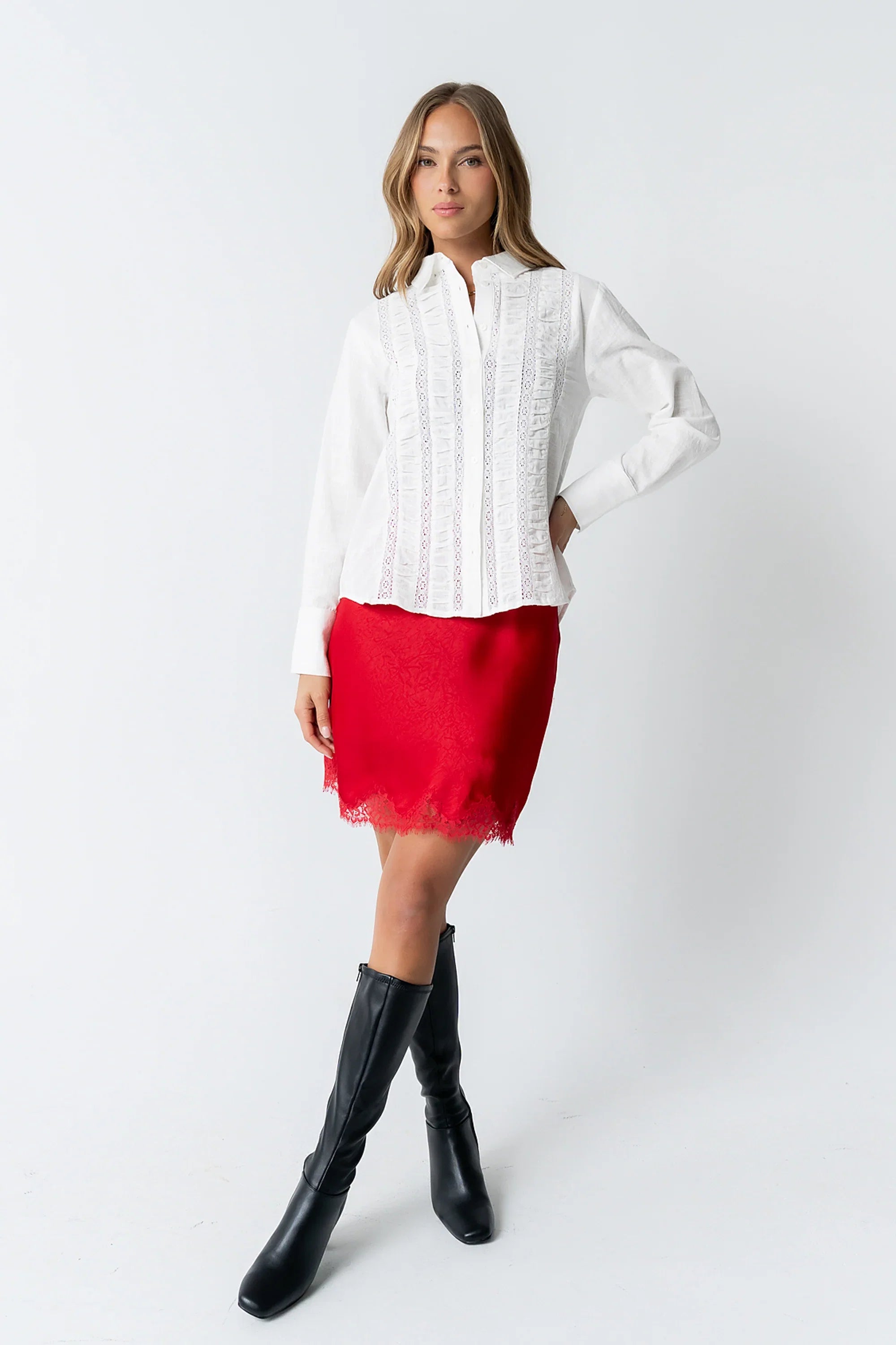 Carlie Sheer Button Up