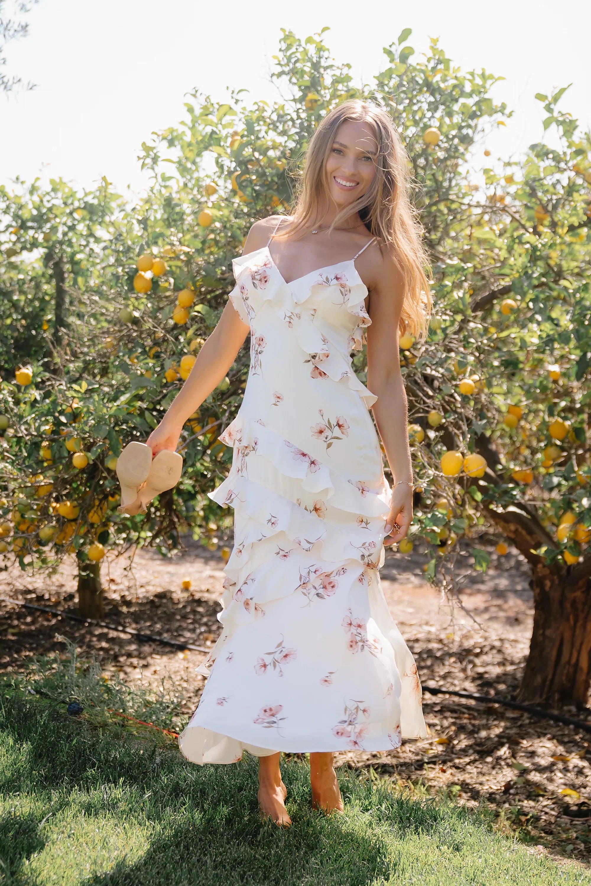 Kyler Ruffle Floral Maxi Dress