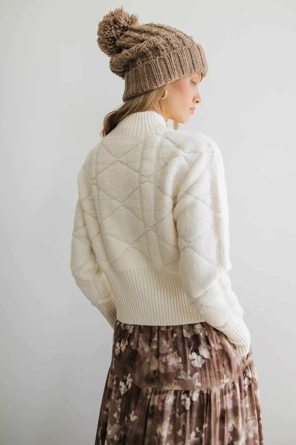Sheena Quilted Jacket in Ivory FINAL SALE