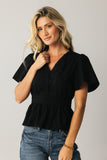 Neo Embroidered Blouse in Black FINAL SALE