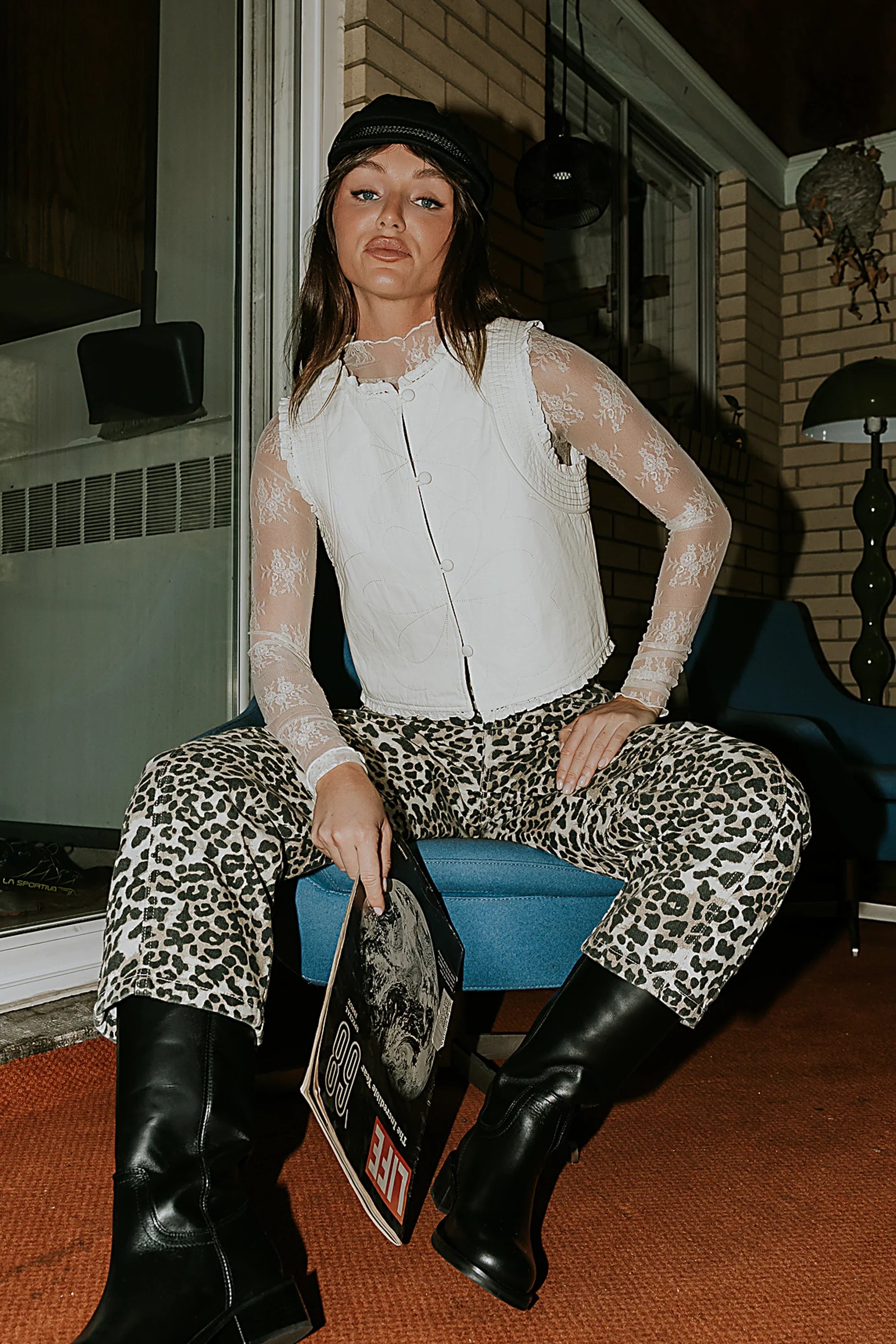 Lisette Barrel Jean in Leopard FINAL SALE
