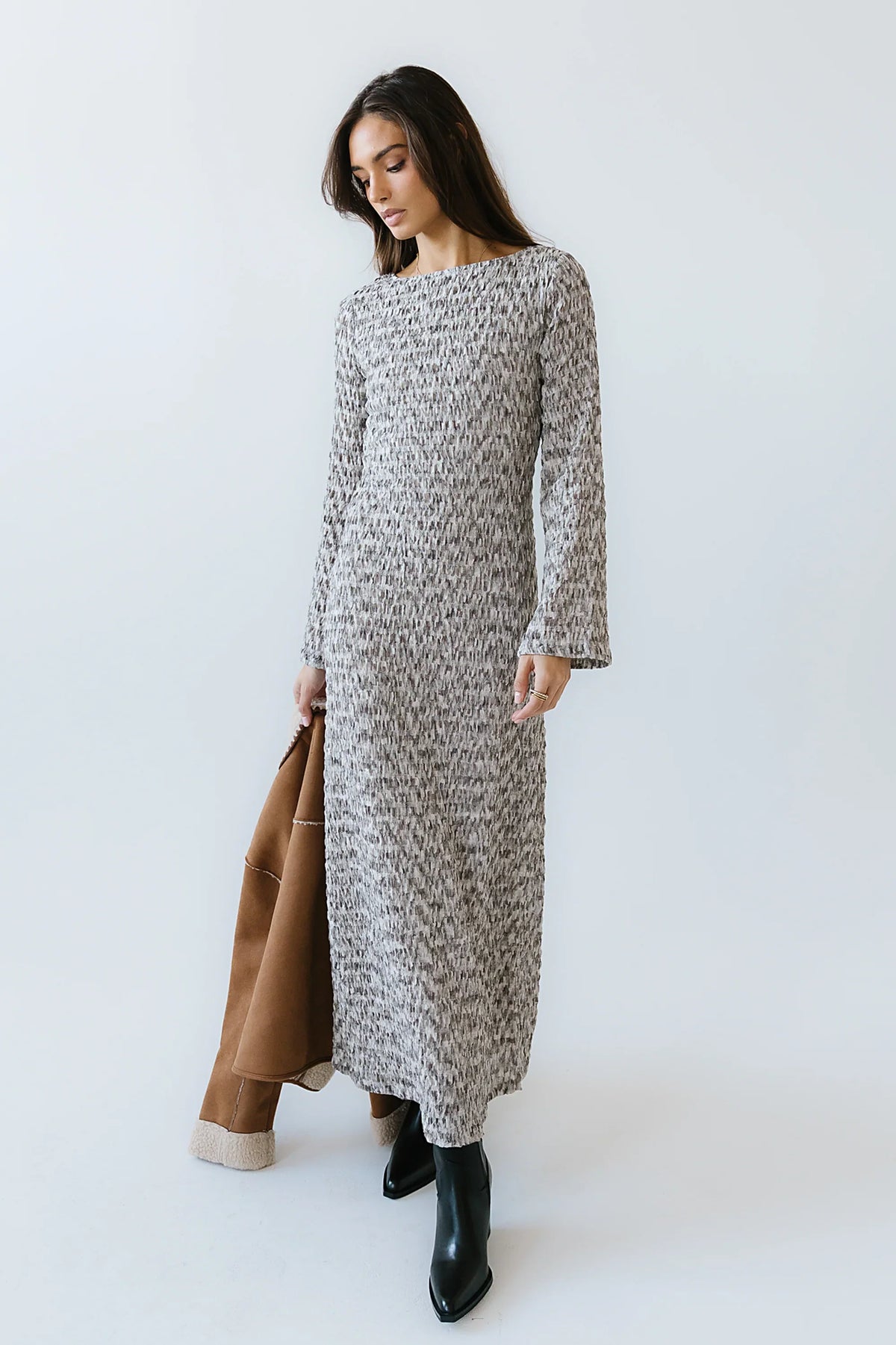 Lennon Textured Maxi Dress FINAL SALE