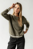 Jayce Striped Sweater in Green