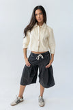 Micha Pleated Shorts in Black