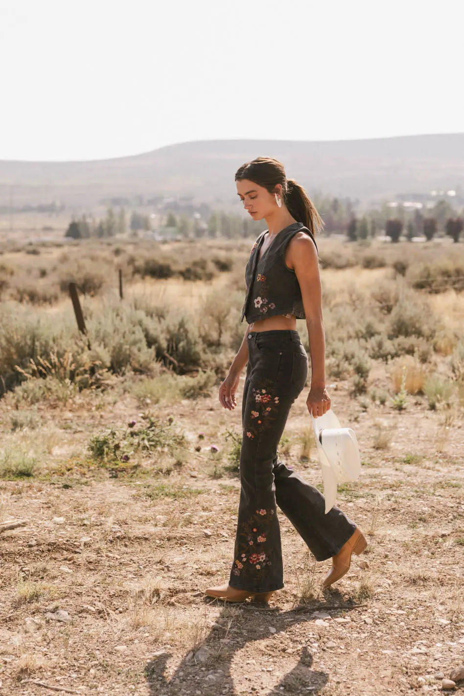 Camille Embroidered Flare Jeans FINAL SALE