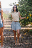 Mellie Ruffle Top in Butter Yellow