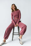 Kassie Joggers in Berry FINAL SALE