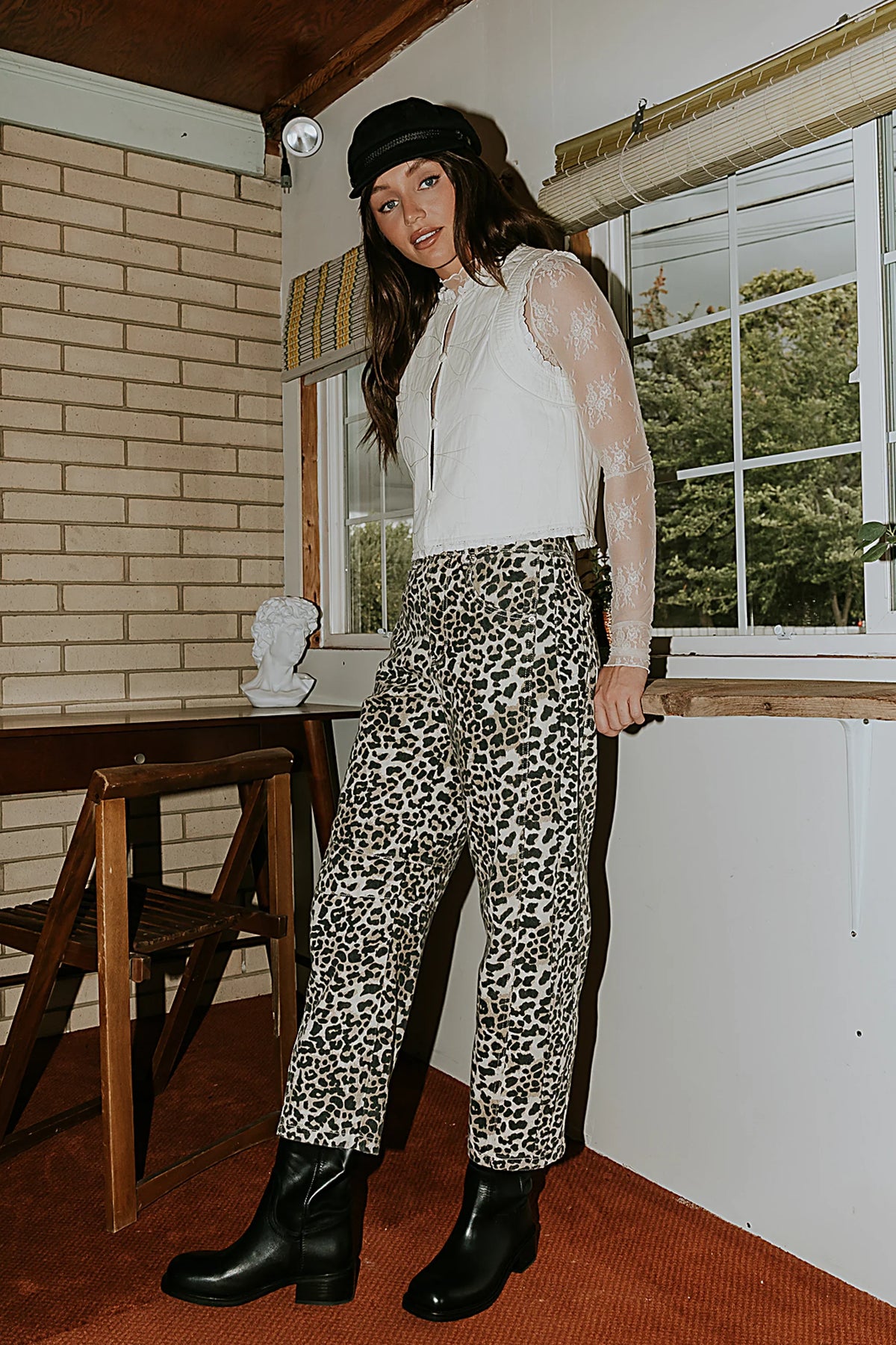 Lisette Barrel Jean in Leopard FINAL SALE