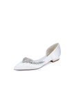 Silver Satin High Heels with Crystal Embellishments 18448 11YK
