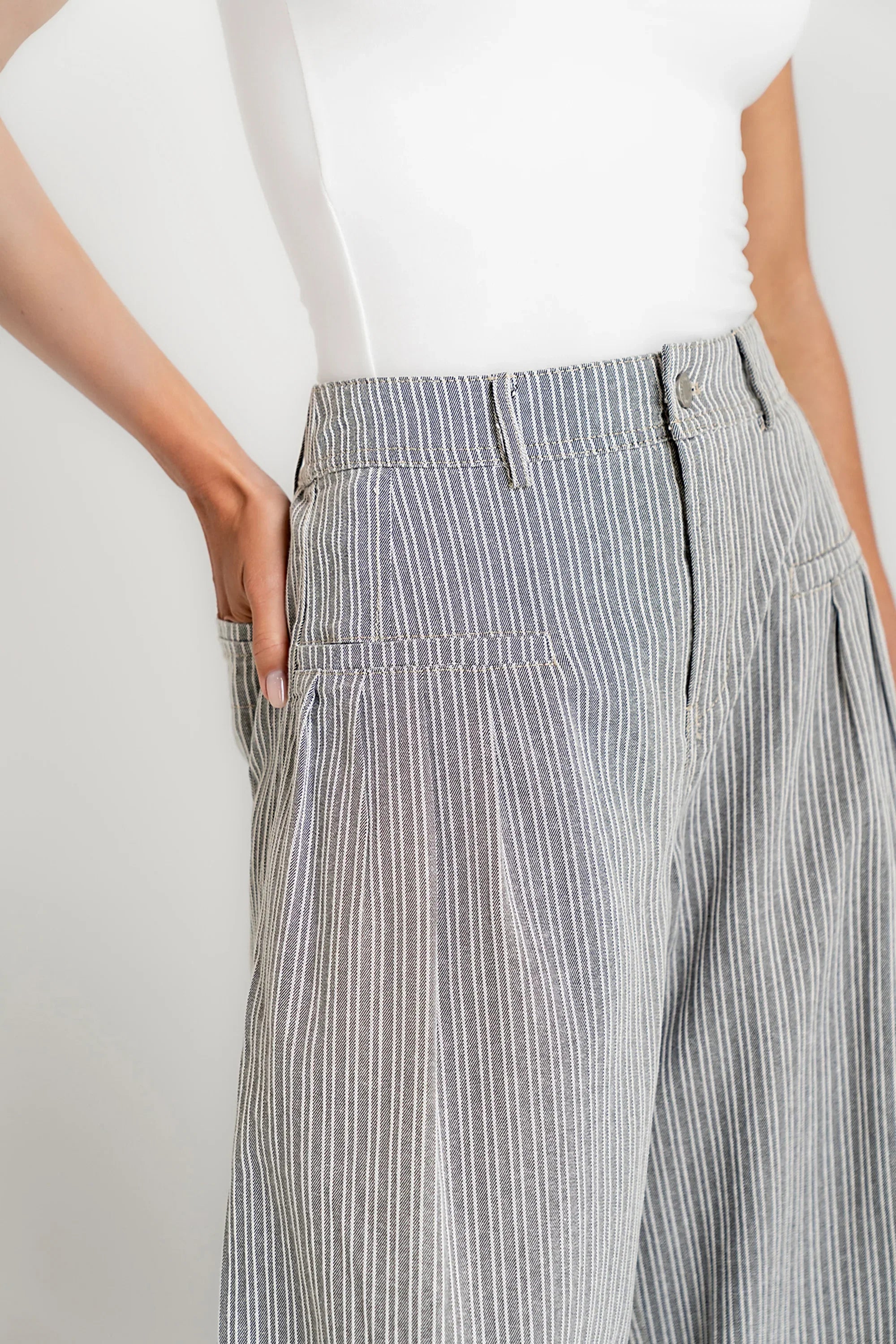 Karol Striped Wide Leg Pants