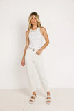 Bella Straight Leg Jeans in Cream FINAL SALE