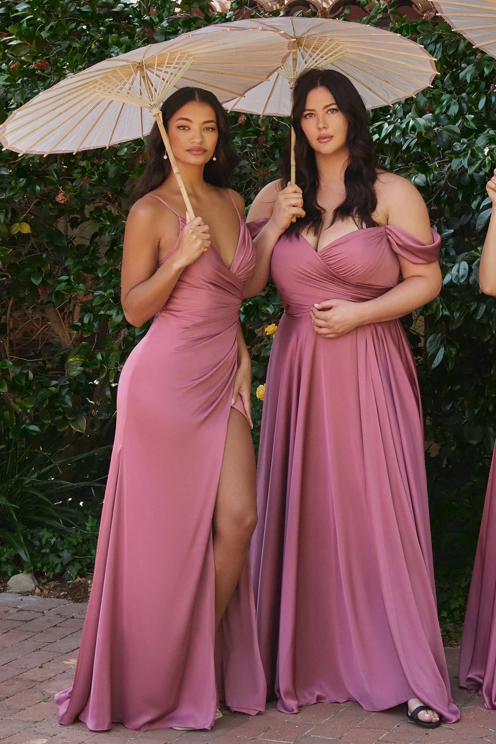 JILLIAN GOWN A LINE SOFT SATIN OFF THE SHOULDER DRESS