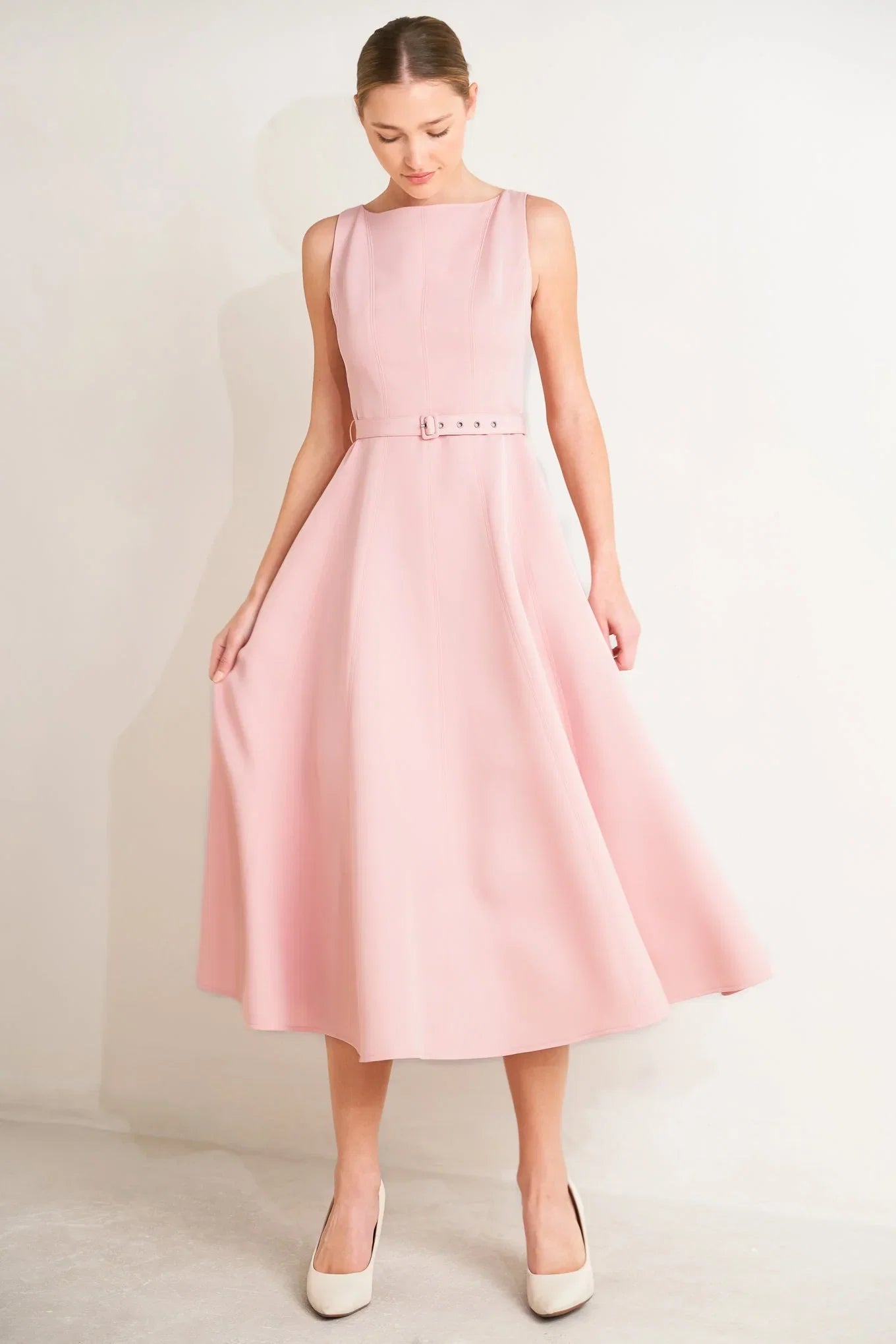 LIVING THE DREAM PINK MIDI DRESS