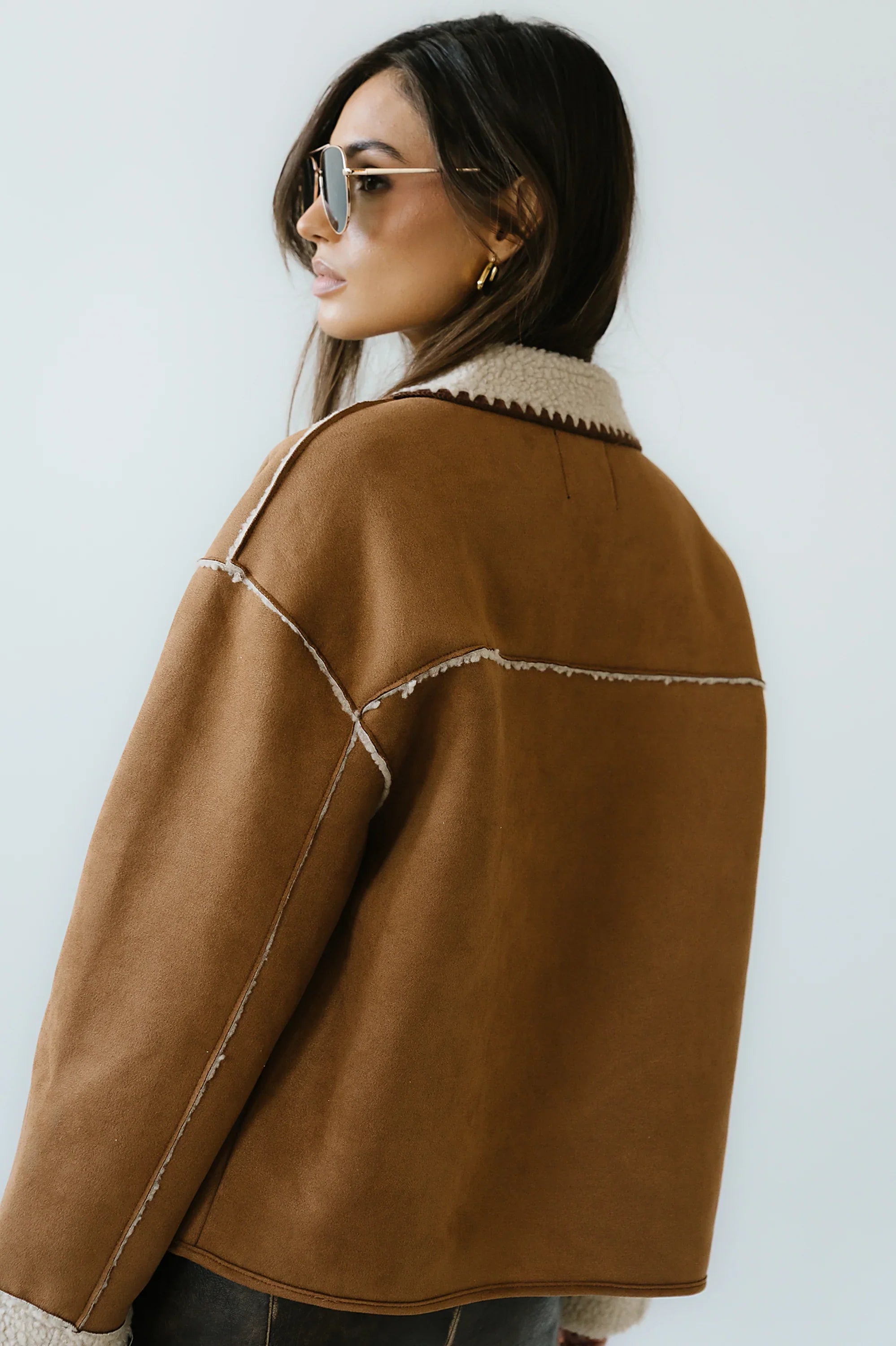 Collins Suede Jacket in Camel FINAL SALE