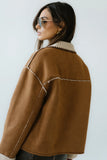 Collins Suede Jacket in Camel FINAL SALE