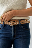 Lilah Studded Belt in Camel
