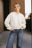 Molly Bomber Jacket in Oatmeal FINAL SALE