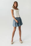 Briana Button Up Top in White