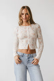 Reggie Floral Top in Peach FINAL SALE