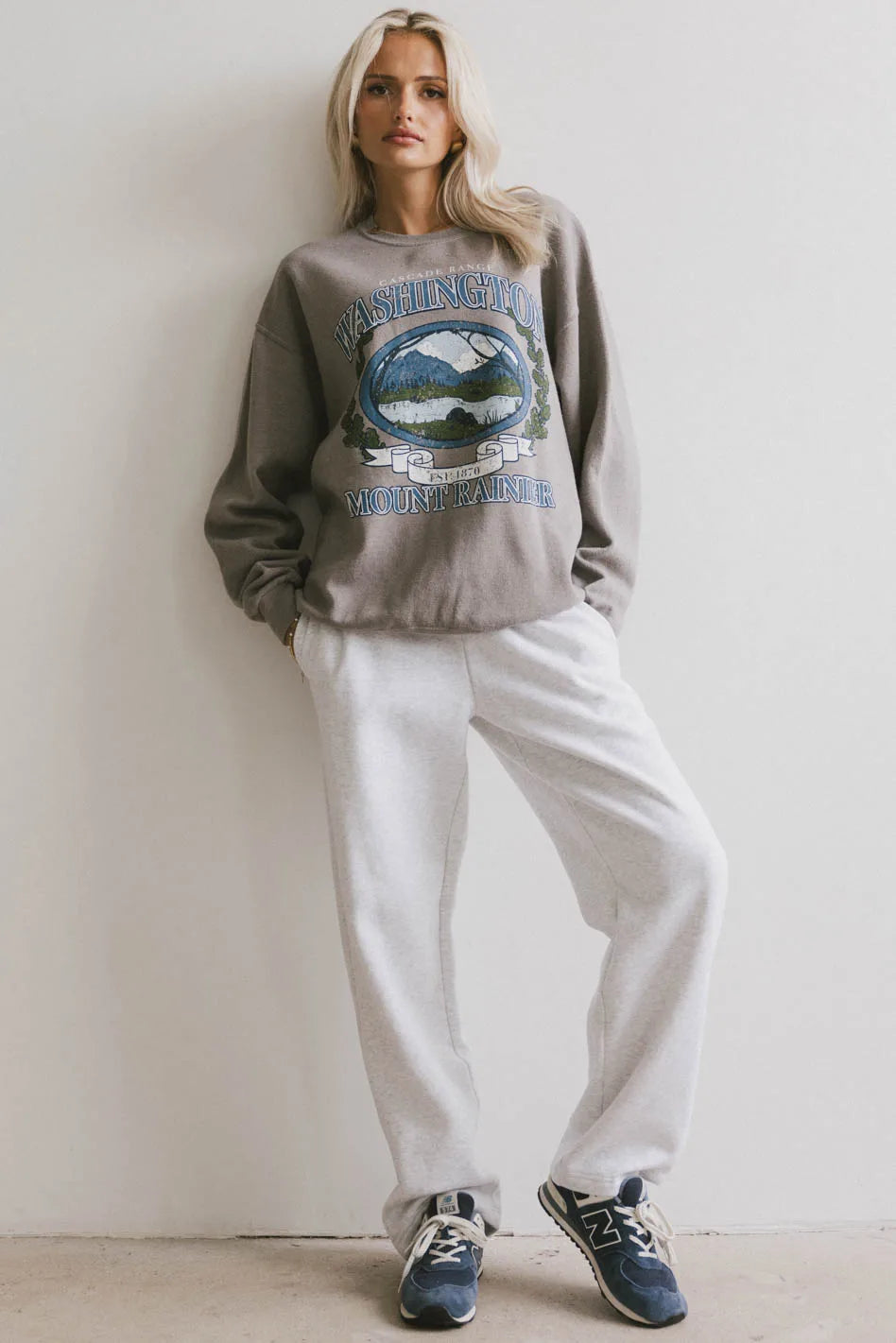 Mount Rainier Crewneck in Grey FINAL SALE