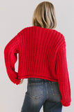 Janelle Knit Cardigan in Red FINAL SALE