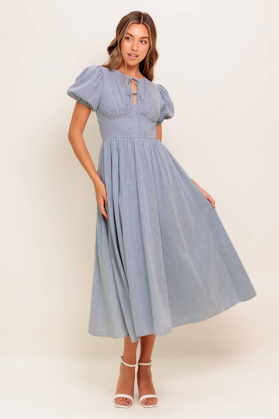 CHERIE MIDI DRESS BLUE