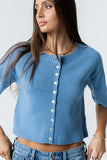 Macey Knit Sweater in Blue