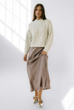 Tory Satin Maxi Skirt in Mauve FINAL SALE