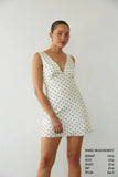 Annie Polka Dot Satin Mini Dress