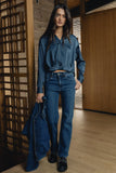 Amanda Straight Leg Jeans in Dark Wash