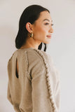 Leony Braided Sweater in Oatmeal FINAL SALE