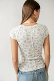 Jaynie Floral Top in Blue