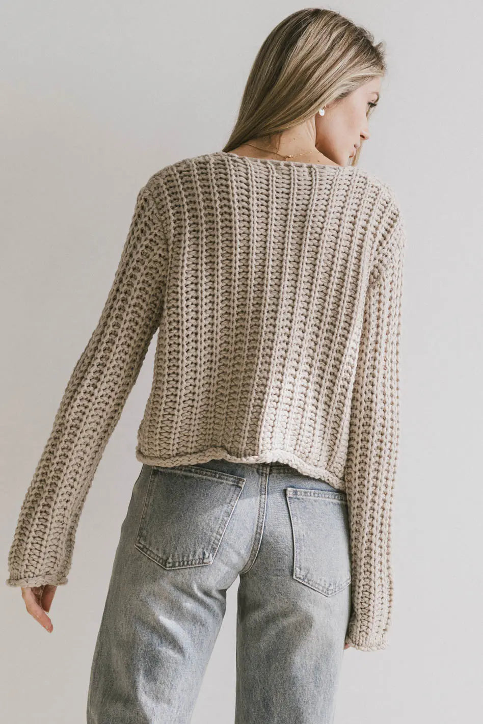 Luca Chunky Knit Sweater in Natural FINAL SALE