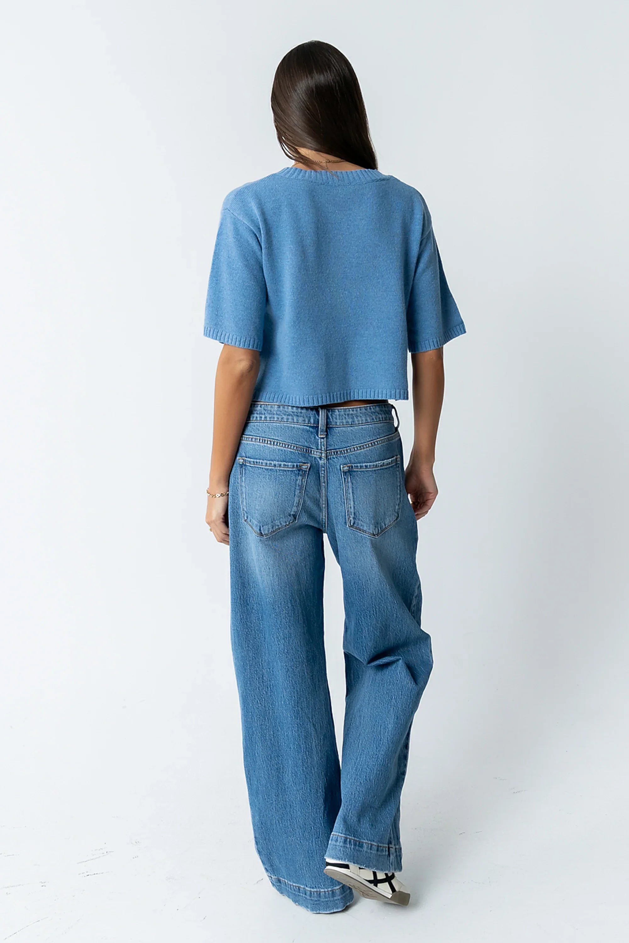 Macey Knit Sweater in Blue