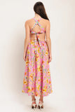 ROSY DAYDREAM PINK FLORAL MIDI DRESS