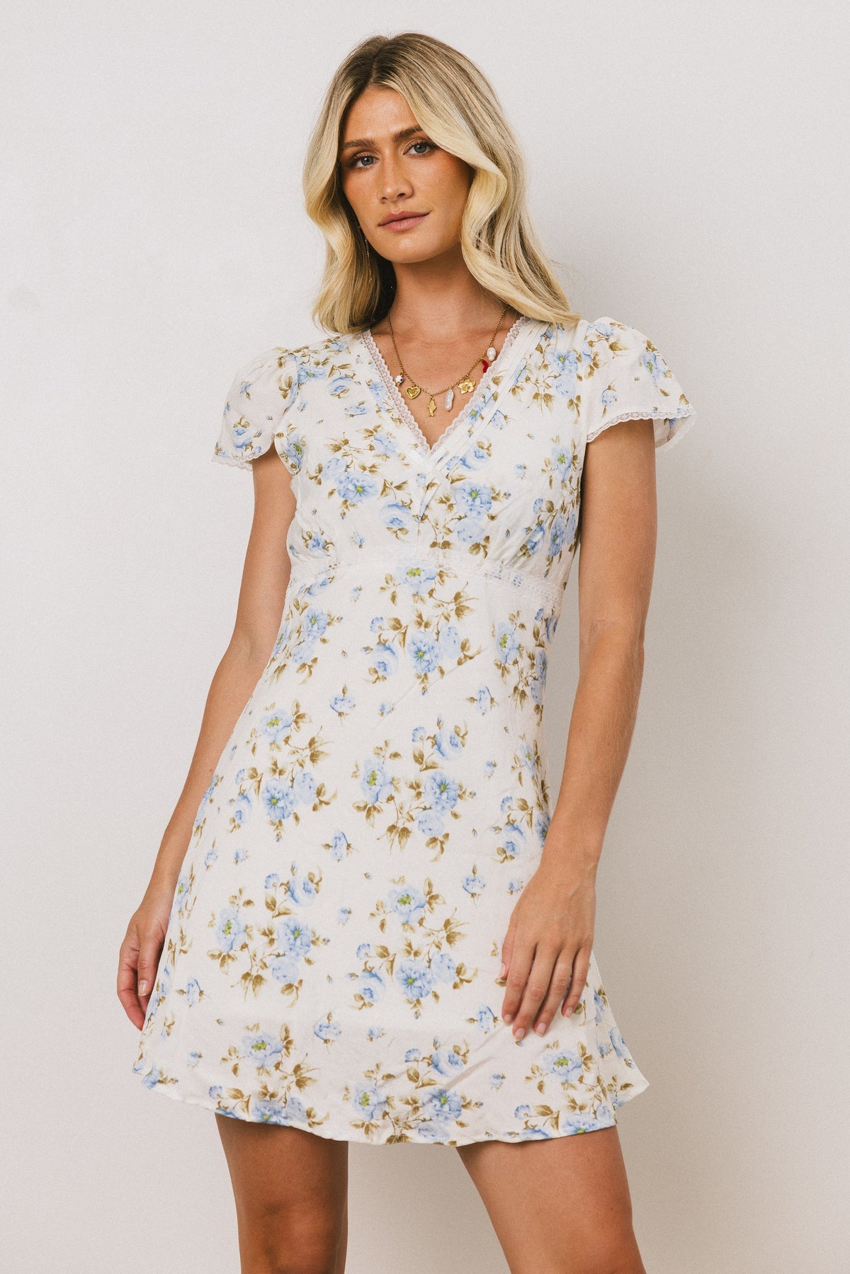 Leo Lace Trim Mini Dress FINAL SALE