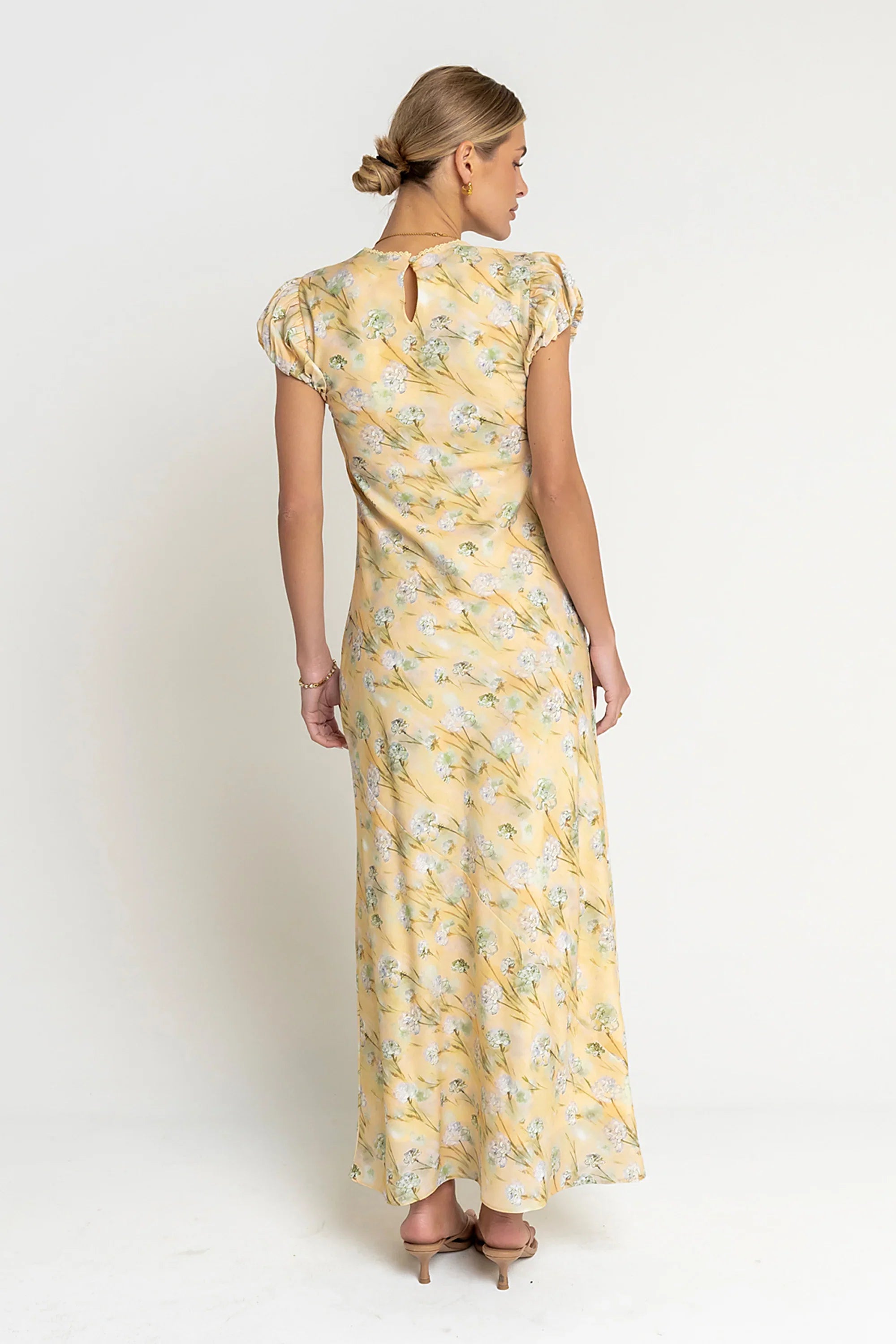 Ellianna Floral Maxi Dress in Butter Yellow