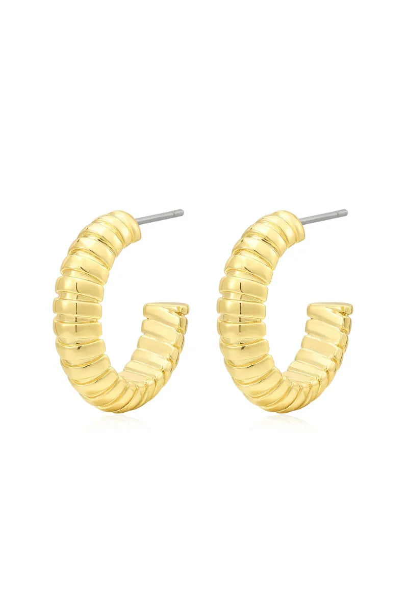 LUV AJ Snake Chain Hoops